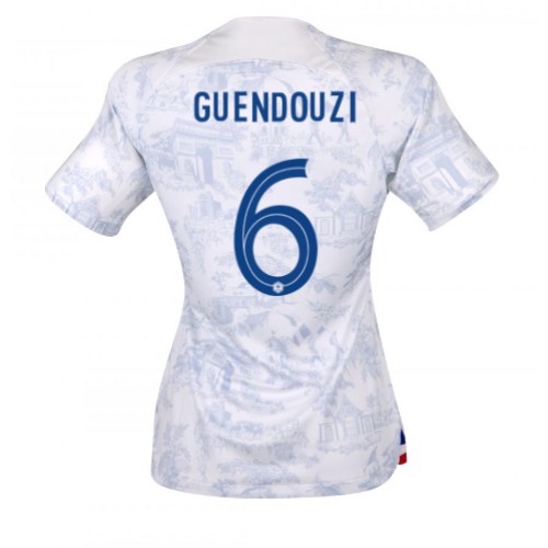 Fotballdrakt Dame Frankrike Matteo Guendouzi #6 Bortedrakt VM 2022 Kortermet